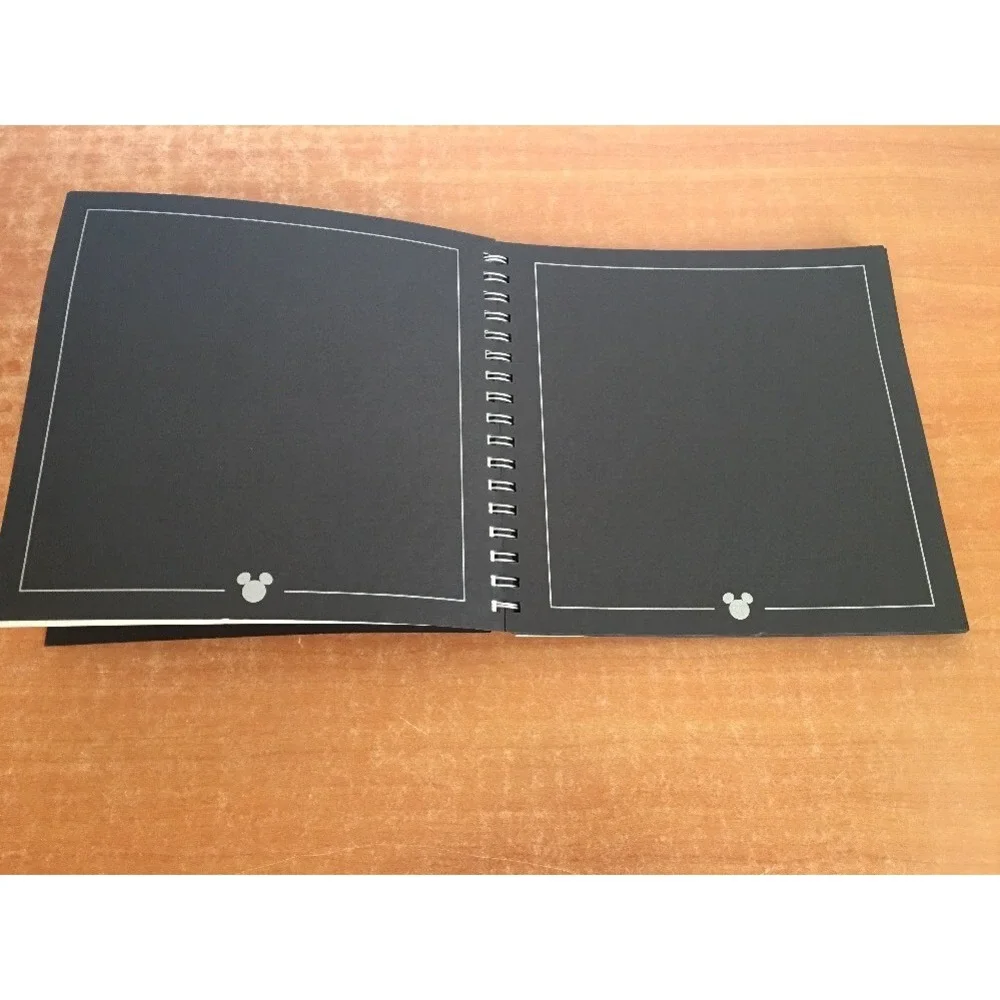 Disney Vacation Club Member Binder Photo Album Book Black 15 Pages 9x9 DVC RARE